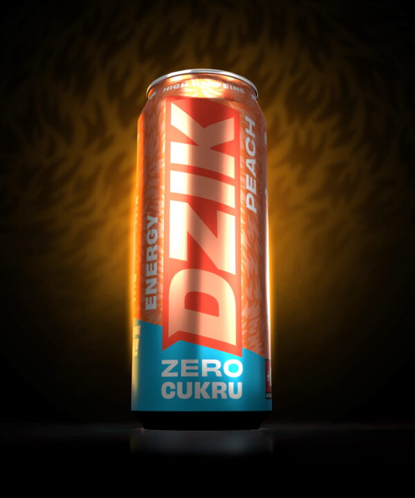 DZIK® ENERGY PEACH ZERO KALORII 500 ML