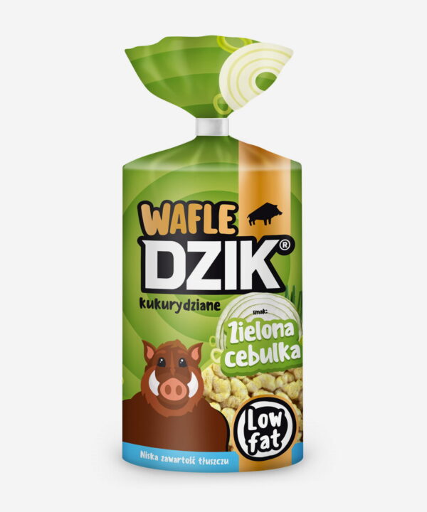 DZIK® WAFLE KUKURYDZIANE LOW FAT - ZIELONA CEBULKA