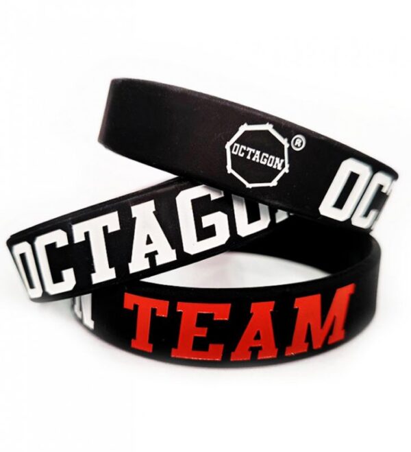 Bransoletka gumowa opaska OCTAGON TEAM black