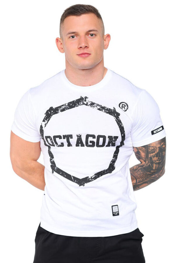 T-shirt Octagon Logo Smash white