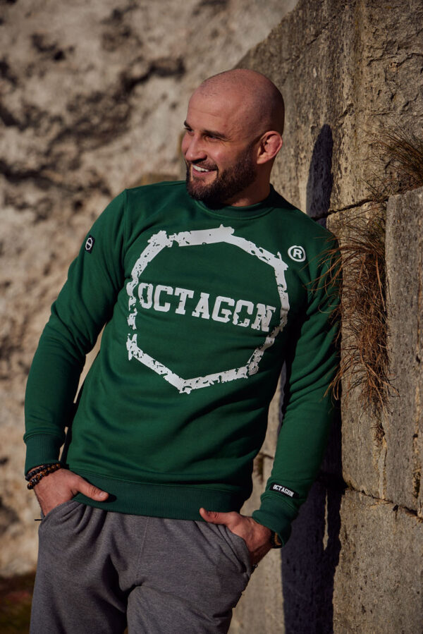 Bluza Octagon Zęby bottle green bez kaptura