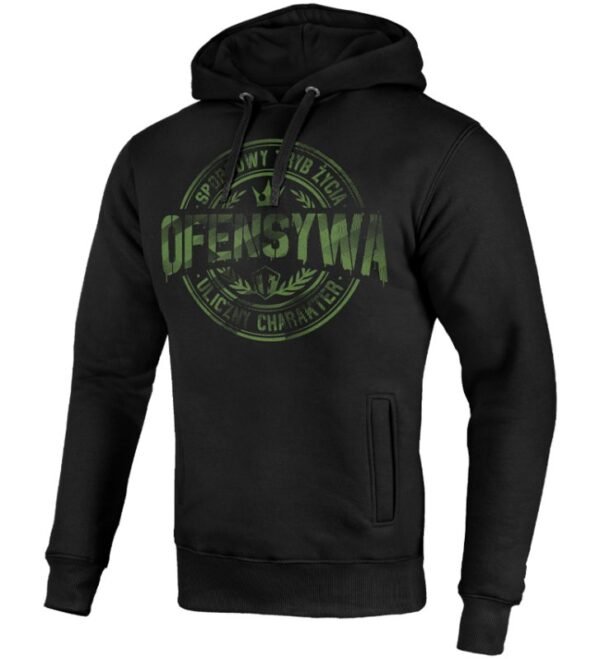 Bluza Ofensywa "Uliczny Charakter" zielony z kapturem