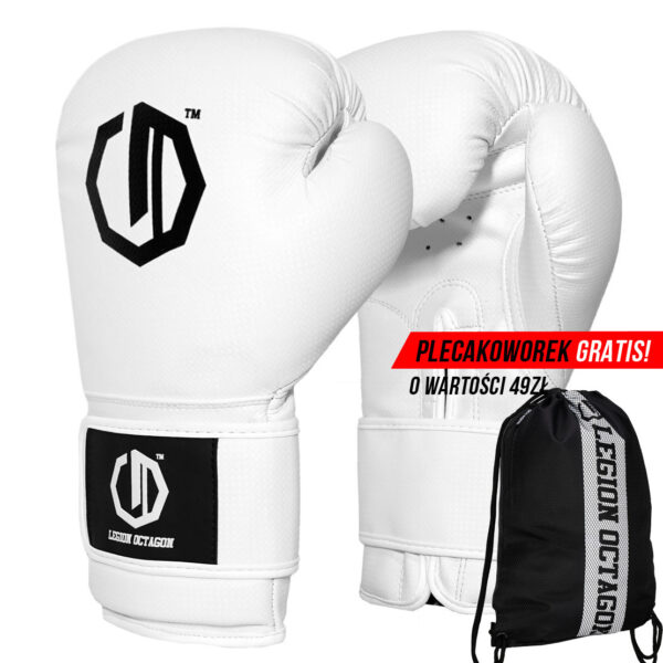 Rękawice bokserskie Octagon Legion Kevlar white