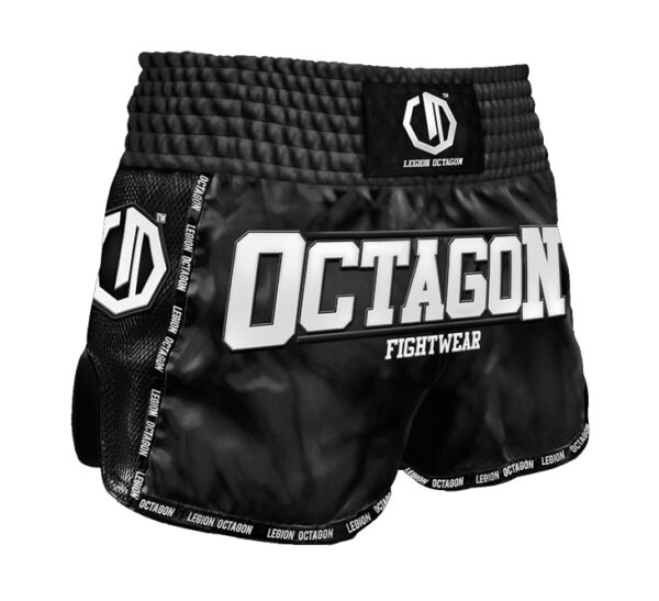 Spodenki Kickboxing/Muay Thai Legion Octagon Future PREMIUM black/white