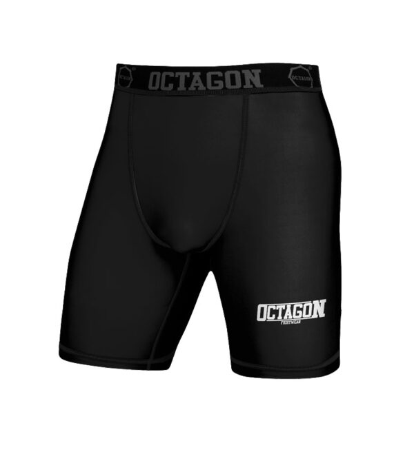 Spodenki kompresyjne Octagon Fight Wear black/white