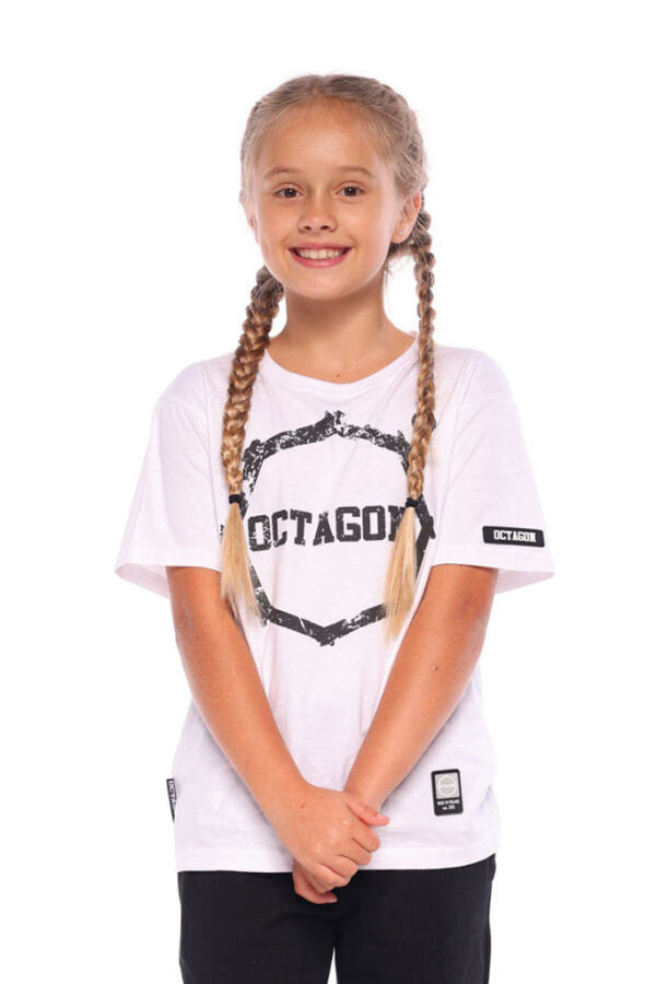 T-shirt dziecięcy Octagon Logo Smash white