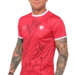 Koszulka sportowa Octagon Polska Orzeł czerwona do treningu i codziennego użytkowania