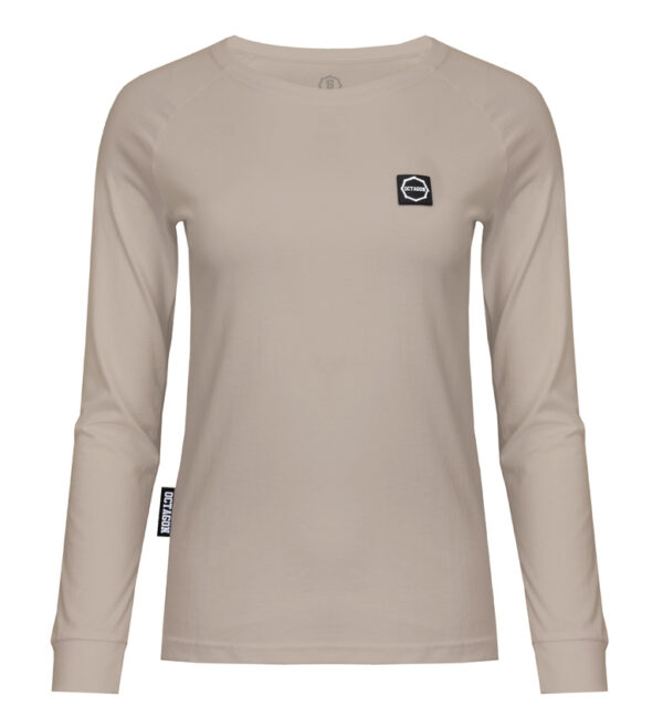 Longsleeve damski Octagon SMALL LOGO beige