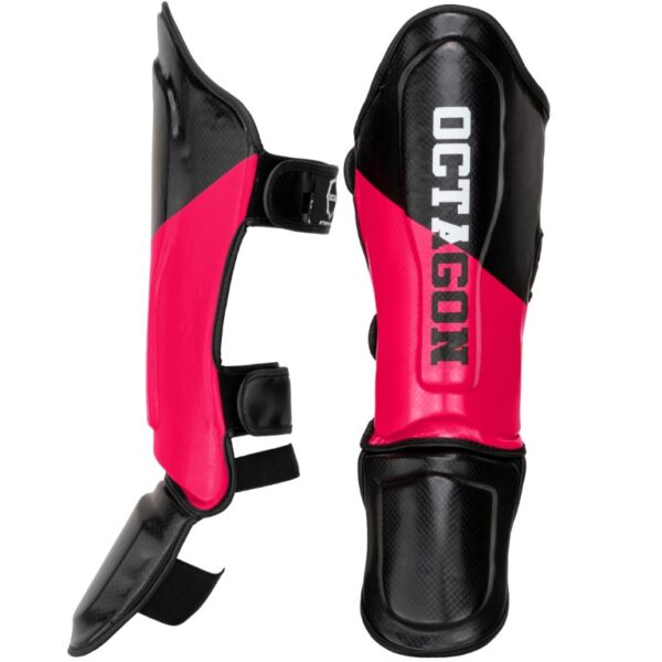 Ochraniacze piszczel/stopa Octagon Carbon black/pink XS