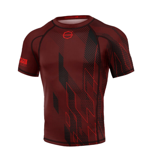 Rashguard Octagon PREMIUM Diamond burgund