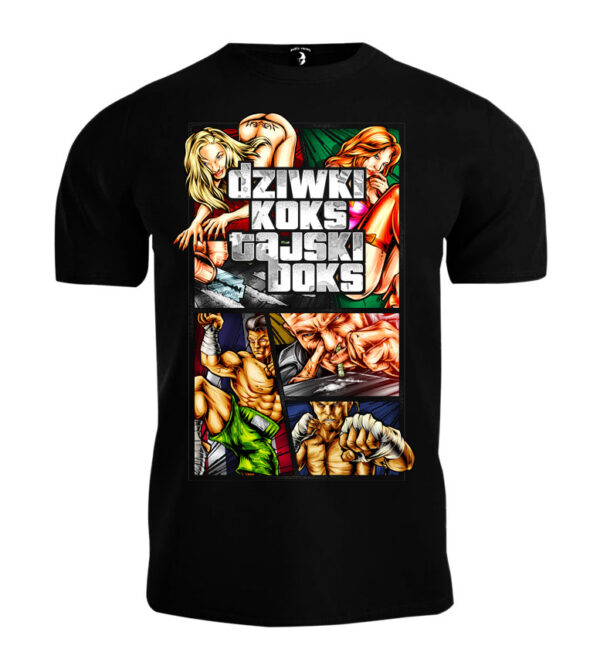 T-shirt Public Enemy Dziwki Koks 2, czarny
