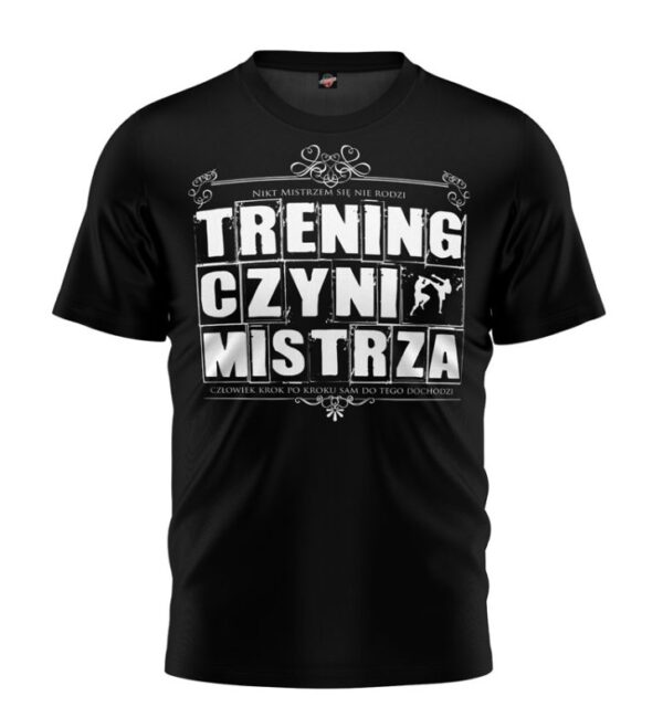 T-shirt Trening Czyni Mistrza czarny