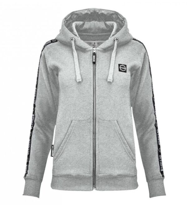 Bluza damska Stripe ZIP z kapturem melange