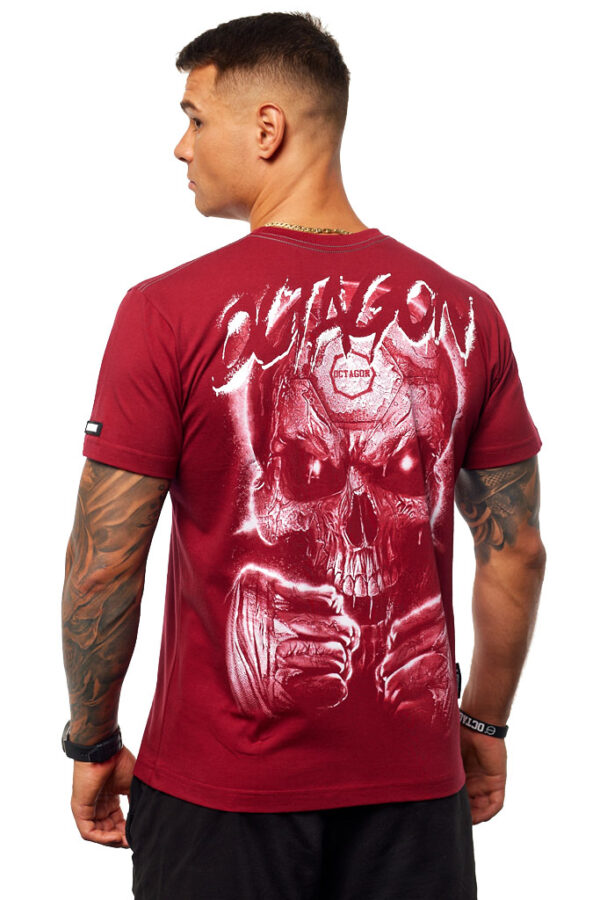 T-shirt Octagon Oldskull Fans burgund