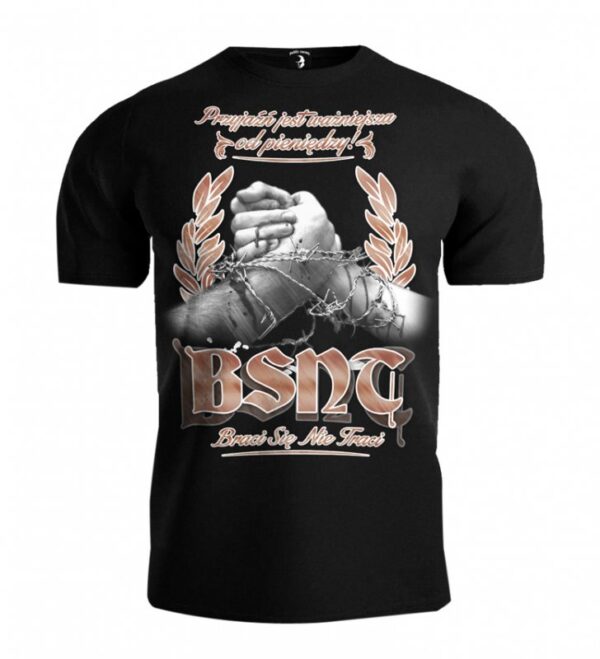 T-shirt Public Enemy Przyjaźń jest Ważniejsza Od Pieniędzy, czarny