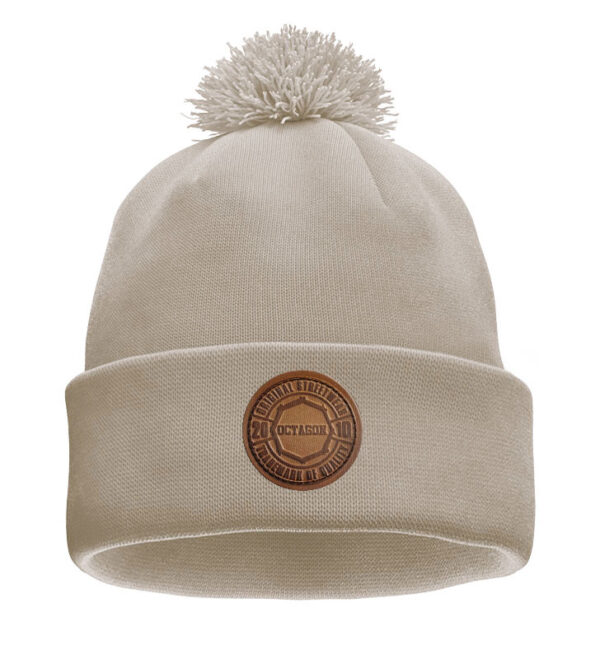 Czapka zimowa Octagon PUMP Crest leather beige