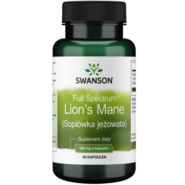 Swanson Lion's Mane Mushroom 500 mg - 60 kaps.