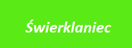 Zielona tablica z białym napisem Świerklaniec dla strony internetowej trenerzy i kluby fit365
