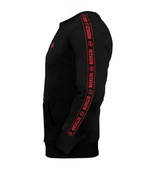 Bluza Octagon Stripe bez kaptura black/red