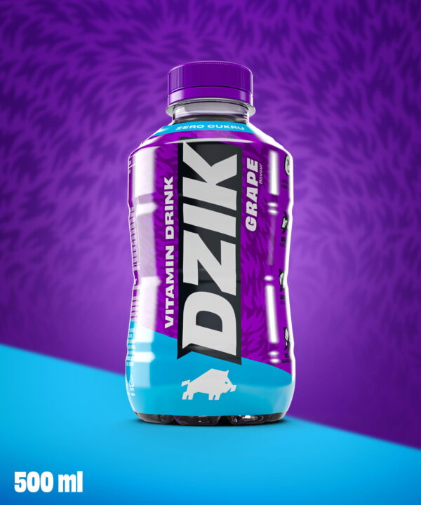 DZIK® VITAMIN DRINK GRAPE ‑ 500 ML