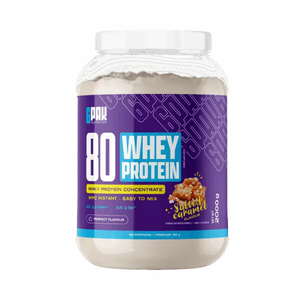 6PAK 80 WHEY PROTEIN 2000g JAR SALTED CARAMEL