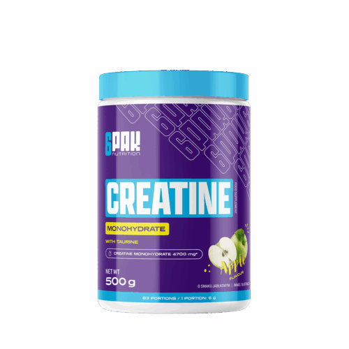 Creatine Monohydrate 500g JAR APPLE – kreatyna w proszku o smaku jabłkowym