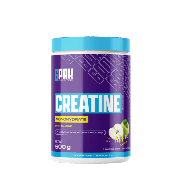 Creatine Monohydrate 500g JAR APPLE – kreatyna w proszku o smaku jabłkowym