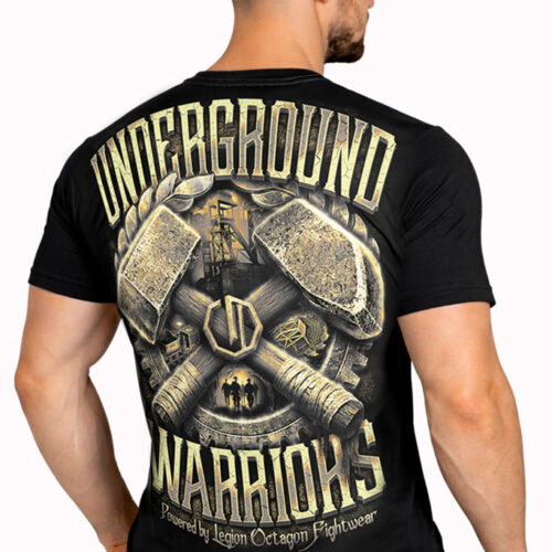 Koszulka Octagon Underground Warriors czarna z nadrukiem Legion