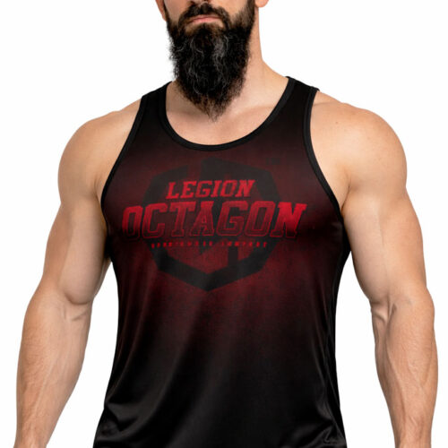 Tank Top Conquest black red Octagon koszulka sportowa bez rękawów