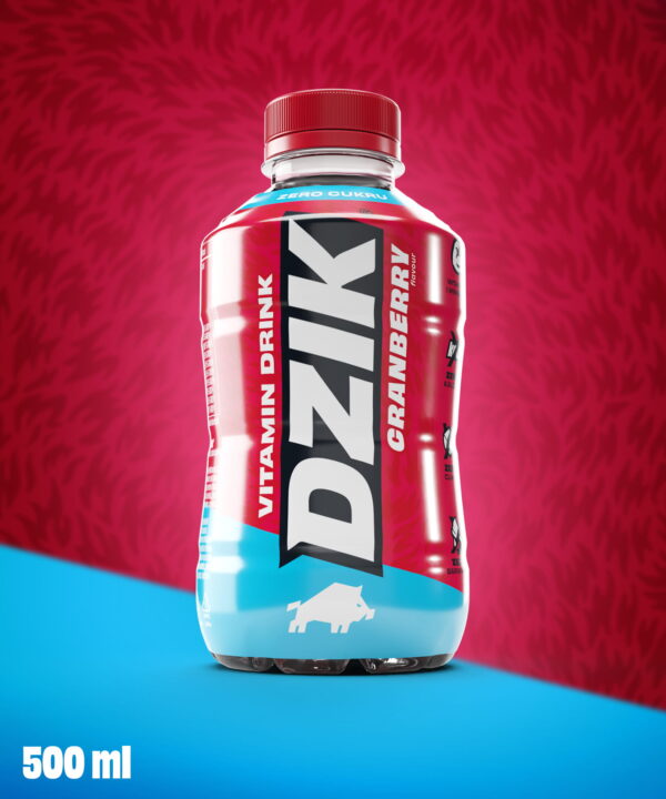 DZIK® VITAMIN DRINK CRANBERRY ‑ 500 ML