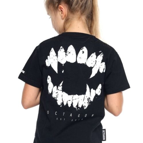 T-shirt dziecięcy Octagon Zęby black czarna koszulka sportowa