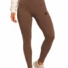 Legginsy damskie Legion Octagon Ribber brown brązowe legginsy sportowe do treningu