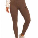 Legginsy damskie Legion Octagon Ribber brown brązowe legginsy sportowe do treningu