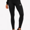 Legginsy damskie Legion Octagon Ribber black czarne legginsy sportowe do treningu
