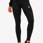 Legginsy damskie Legion Octagon Ribber black czarne legginsy sportowe do treningu
