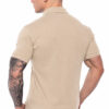 Koszulka polo Legion Octagon Small Logo Rubber beige – tył