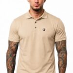 Koszulka polo Legion Octagon Small Logo 3D beige
