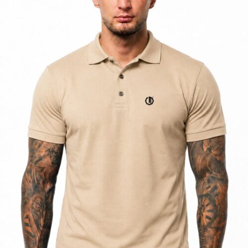 Koszulka polo Legion Octagon Small Logo 3D beige