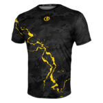 Koszulka sportowa Octagon Marble Camo black/yellow – przód