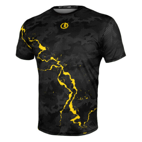 Koszulka sportowa Octagon Marble Camo black/yellow – przód